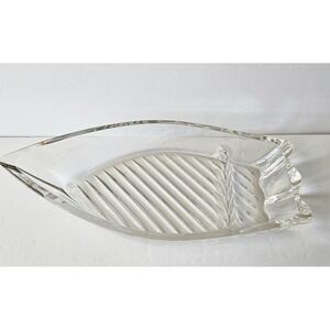 Studio Nova "Seven Seas" Crystal Clear Glass Boat Ship Divided Relish Dish 11in